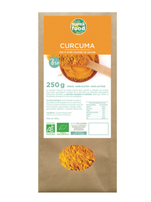 Curcuma Biologique 100% pure poudre de racine* 250g