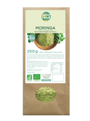 Moringa Biologique 100% Pure poudre de feuilles* 250g