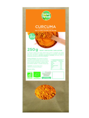 Curcuma Biologique 100% pure poudre de racine* 250g